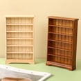 thumbnail image 4 of YIFAEUX Dollhouse Mini Bookcase Shelf 1/12 Scale White Modern Living Room Furniture for Dolls House Library Office Decor Miniature Wood Display Stand, 4 of 7
