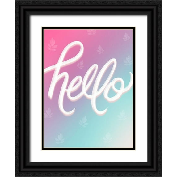 Batista, Dee 12x14 Black Ornate Wood Framed with Double Matting Museum Art Print Titled - Hello