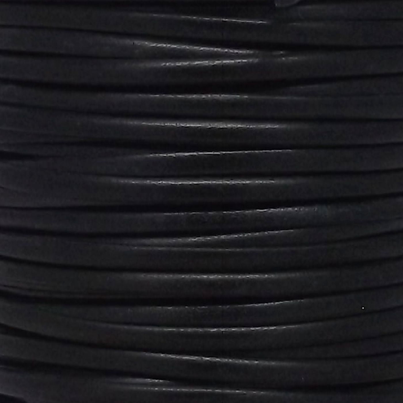 Calf Leather Lace 1/8" 50 Yards Black Realeather