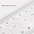thumbnail image 4 of 2uds Película Flexible Regla 12 Pulgadas 0,5mm Escala con R Ángulo PET Plástico Plegable Recta Regla Calibración Suave Regla Medición Herramienta para Fábrica, Transparente, 4 of 6