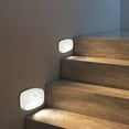 thumbnail image 3 of Luz nocturna LED con sensor de movimiento a pilas, lámpara adhesiva inalámbrica para dormitorios, escaleras y paredes de cocina, luz blanca con función de encendido automático, 1 unidad, 3 of 8