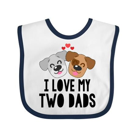 

Inktastic I Love My 2 Dads Gift Baby Boy or Baby Girl Bib