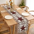 thumbnail image 3 of Table Runner 72 Inches Long for Kitchen Dining, Red Texas Star Vintage Dresser Scarf Farmhouse, Dining Table Decorations for Wedding/Parties, Farmhouse Berry Grey Wooden 14 x 72 In, 3 of 8
