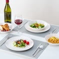 thumbnail image 5 of NONTA 12 Pcs Dinnerware Sets for 4,Plates and Bowls Sets,Microwave and Dishwasher Safe Kitchen Dinner Set,Scratch Resistant Dishware Dishes Set, Orange&White, 5 of 9