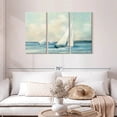 thumbnail image 2 of Elephant Stock Sailboats At Sunrise Wall Art - Horizontal Multi Panel Canvas - Lobby Wall Decor - Transportation Multi Panel - Beige And Blue Decor By Julia Purinton - 45" x 28", 2 of 8