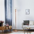 thumbnail image 4 of Elegant Designs 1 Light Torchiere Floor Lamp with Marbleized White Glass Shade, 4 of 8
