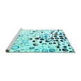 thumbnail image 2 of Ahgly Company Machine Washable Indoor Rectangle Oriental Turquoise Blue Industrial Area Rugs, 8' x 12', 2 of 4