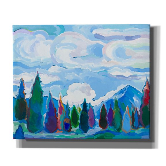 Epic Graffiti 'Color and Clouds #4' by Hooshang Khorasani, Canvas Wall Art, 24"x20"