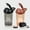 Black / Orange, variant on Protein Shaker Bottle with Mixing Net, 14 oz, 1 Pack with Powder Container and Funnel, Leak-Proof Lid, Wide Mouth, BPA Free, Heavy Duty PET Material, Blue
