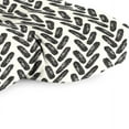 thumbnail image 5 of Jordan Manufacturing 44" x 18" Hatch Black Chevron Rectangular Tufted Outdoor Wicker Settee Bench Cushion with Rounded Back Corners, 5 of 11