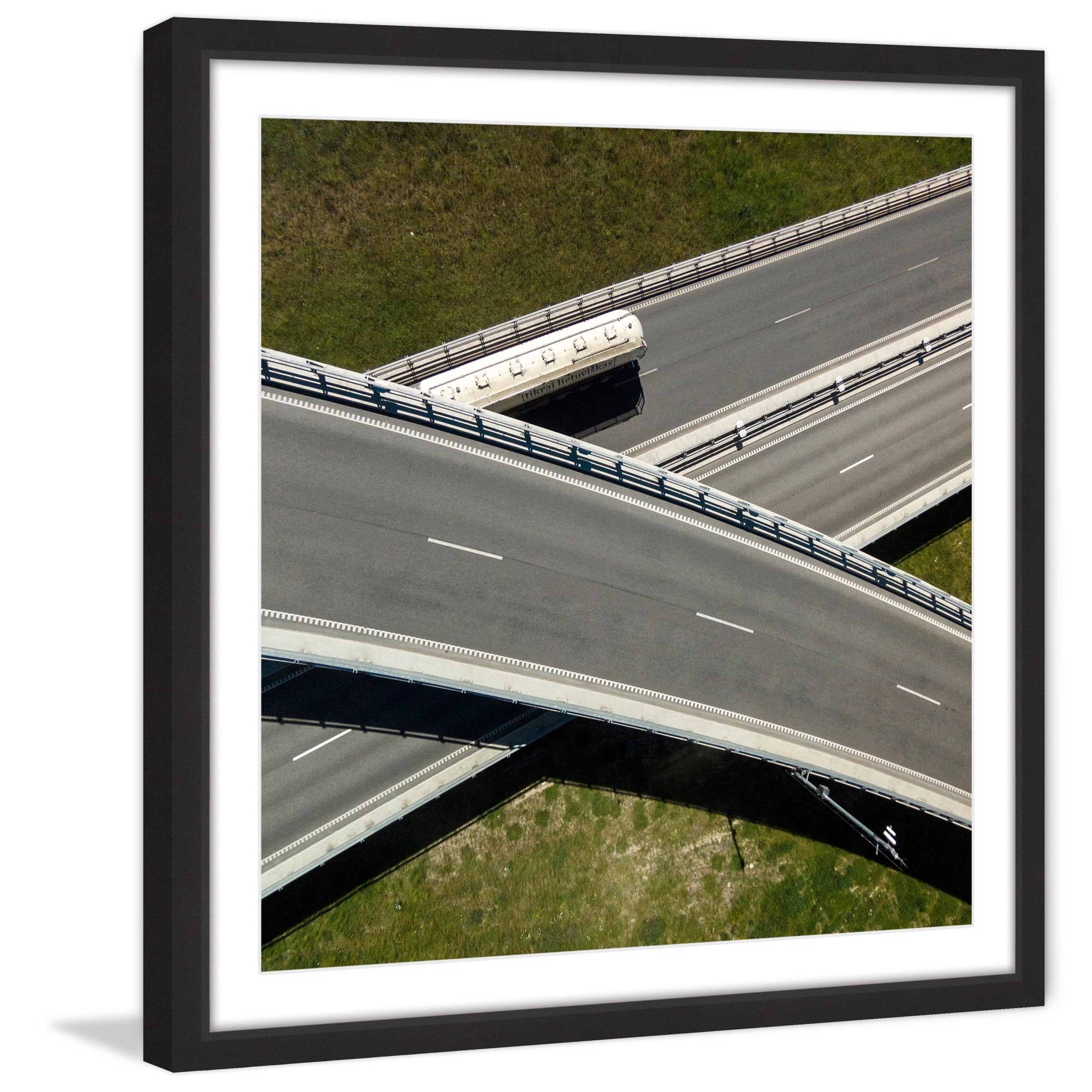 "Overpass" Framed Painting Art Print, 24.0" x 1.5"