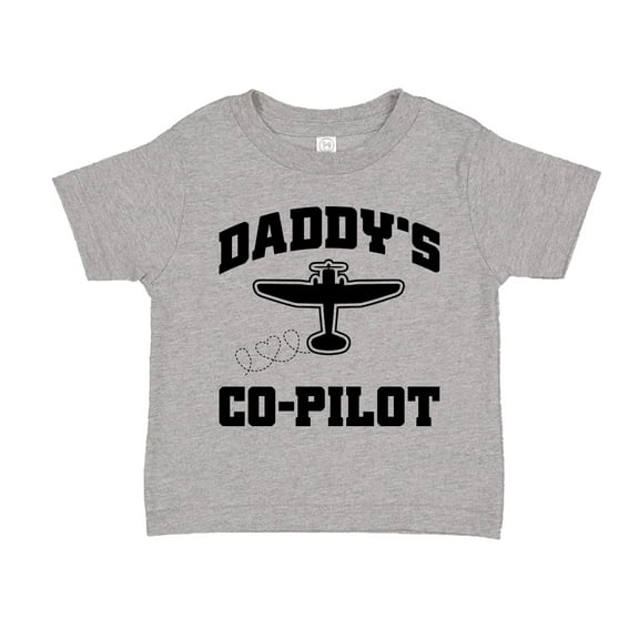 Daddy's Co-Pilot Toddler T-Shirt 2T Athletic Heather