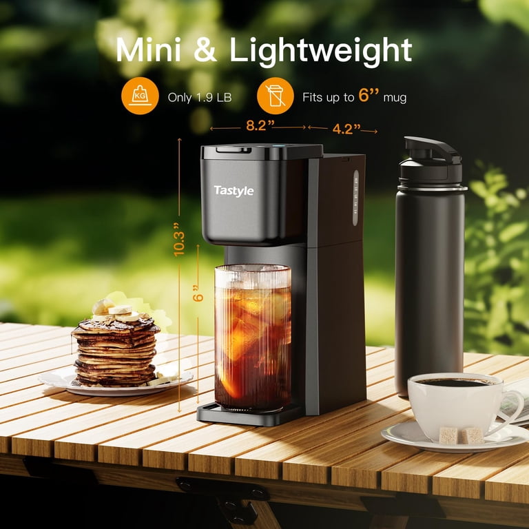 Tastyle Mini Hot and Iced Coffee Maker Single Serve, for K Cup and 