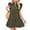 G-Green, variant on UVN Summer Dresses for Women Ruffle Short Sleeve V Neck Drawstring Dress Loose A Line Beach Sundress