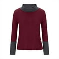 thumbnail image 6 of Wensltd High Collar Sweater Women Fall Solid Color Pullover Long Sleeve Tunic Sweater, 6 of 8
