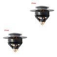 thumbnail image 2 of Injueey Bounce Core Pop-Up SINK DRAIN Baño Lavabo Fregadero Filtro Tapón Hair Catcher Colador Accesorios 33.5mm / 37mm Acero inoxidable Negro 37 mm 2piezas Injueey CBP175645, 2 of 6