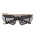 thumbnail image 3 of Gafas de tiro con protección UV, gafas militares para exteriores, a prueba de viento, a prueba de polvo, medio marco, gafas de motocicleta, protección para los ojos para hombres y mujeres, color caqui YUNYI BRAND  Deportes, 3 of 8