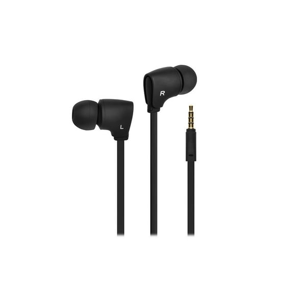 Monoprice Premium 35mm Wired Earbuds Headphones w/ in line Microphone, Black