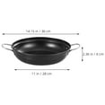 thumbnail image 5 of KAKOWELY wok en Acier Inoxydable Pot de Cuisson Rond wok de Cuisson en Acier Inoxydable Double Poignée Pot de Cuisson avec Fournitures de Cuisine 28CM14.17"X11.02"X2.36 Pouces, 5 of 5