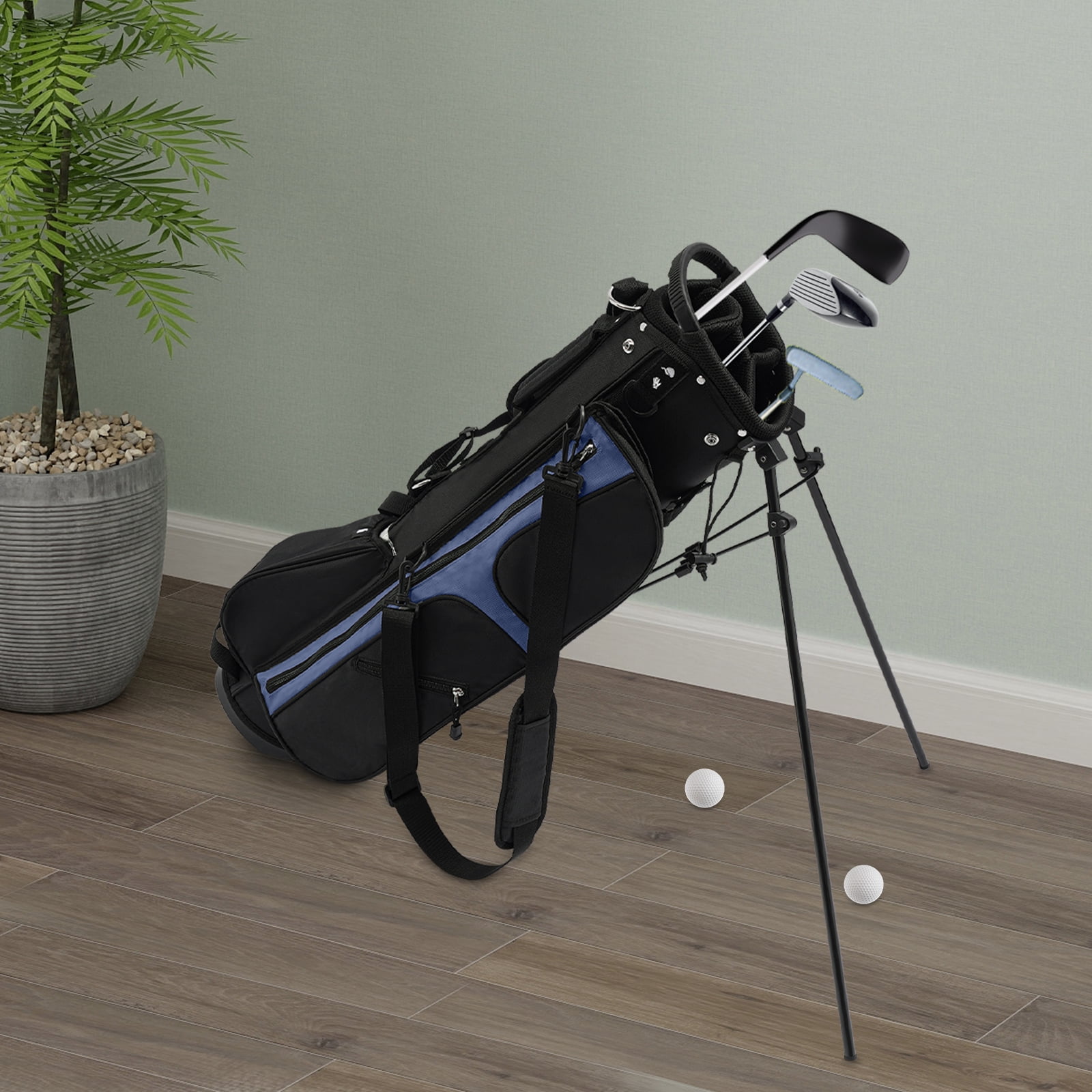 Golf Stand Bag Lightweight Golf Bag with 3 Dividers & 5 Pockets for Junior & Adult