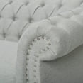 thumbnail image 3 of Chesterfield Style 3 Seater Sofa with Button Tufted Upholstery and Nailhead Accents for Small Living Rooms and Apartments, 3 of 9