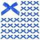 thumbnail image 1 of Uxcell 100-Pack Mini Lazo de Cinta Artesanal 1.6x1 Pulgada de Tela a Cuadros de Satén para Manualidades DIY Azul Oscuro, 1 of 1