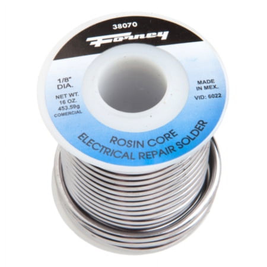 Forney Industries Solder, Electrical Repair, Rosin Core, 1/8 in, 16 Ounce