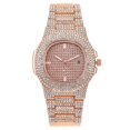 thumbnail image 1 of Reloj de pulsera de acero para hombre y mujer, diseño clásico de moda de lujo, dorado rosa Rojo Verde, 1 of 5