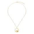thumbnail image 2 of Collar colgante de semilla de mostaza de acero inoxidable dorado y plateado, 2 of 5