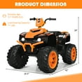 thumbnail image 2 of Topbuy 12V Electric Kids Quad ATV Ride on Car with LED Lights& Orange, 2 of 7
