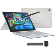 ASUS Chromebook Detachable CM3001 10.5" 2-in-1 WUXGA Touchscreen Laptop, MediaTek Kompanio 520, 4GB RAM, 224GB Storage(64GB eMMC+160GB Docking Station Set), Wi-Fi 6, Chrome OS, Silver