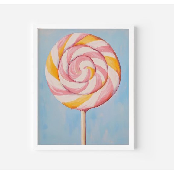 Lollipop Art Modern Candy Decor For Living Room Bedroom, Unframed Paper Print