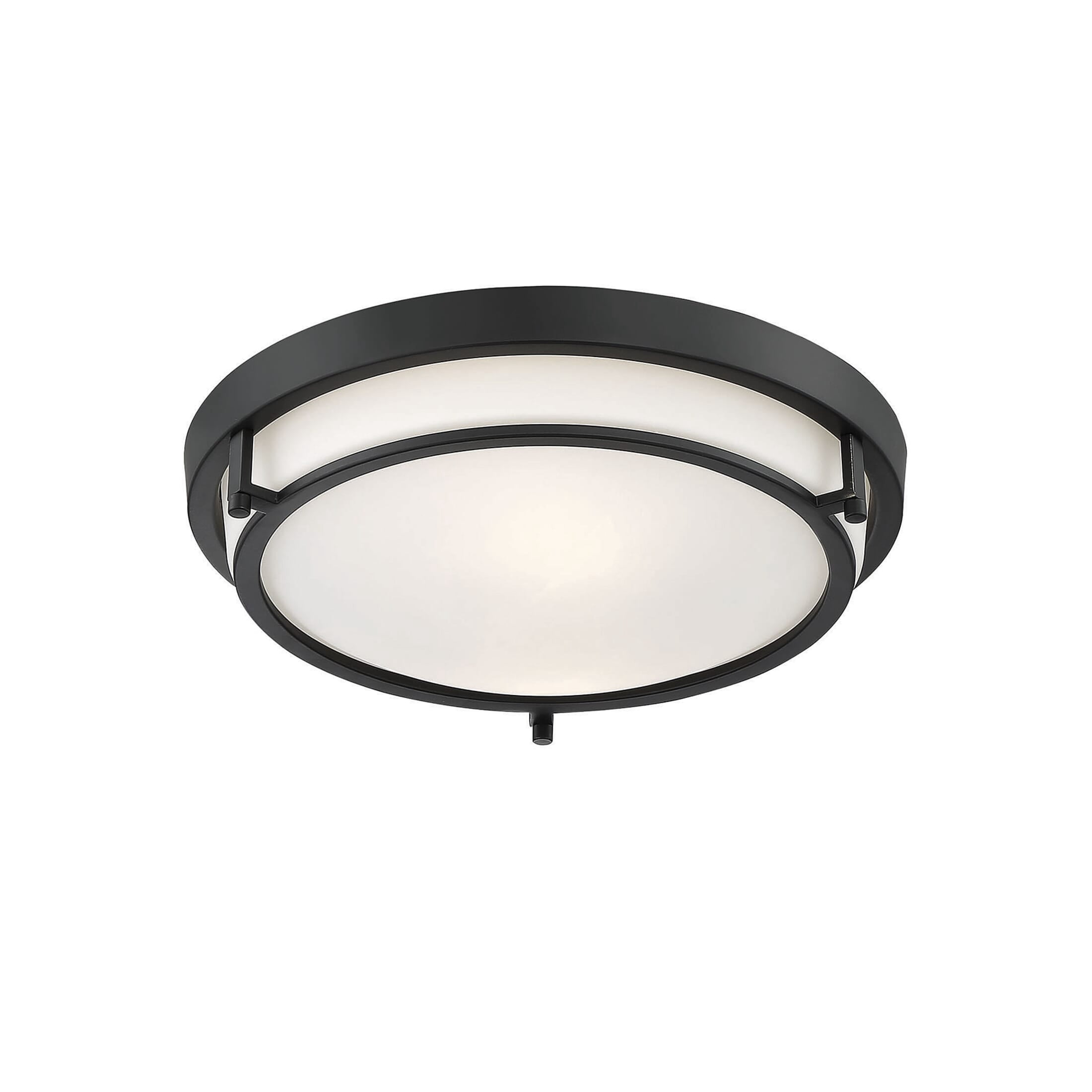 Trade Winds Felton 2-Light Flush Mount Ceiling Light in Matte Black
