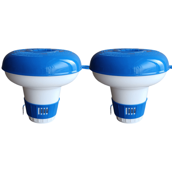 Floating Chlorine Dispenser for Pools Fits 1.8" Tablets - Pool Chlorine Floater with Adjustable Flow Vents Balanced Chemical Dispenser [3 Tablet Capacity] 5" Diameter Floater
