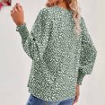 thumbnail image 5 of Pompotops Haut Mode Femme Ample Imprimé Col en V Manches Longues Liquidation, 5 of 5