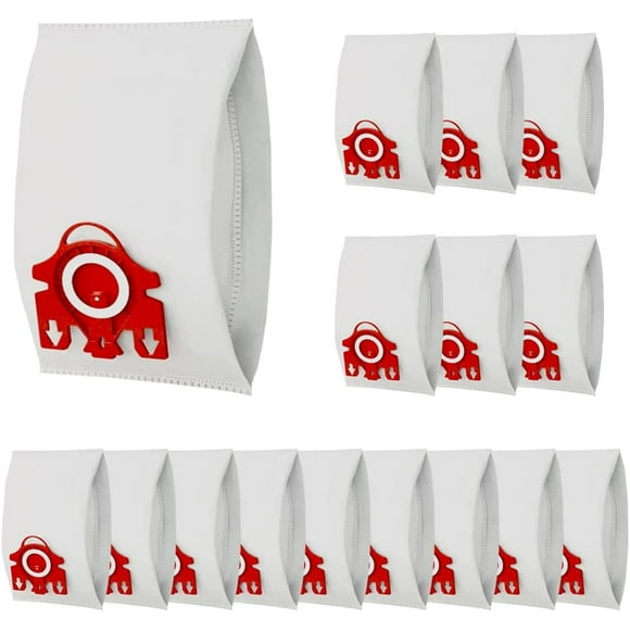 Vacuum Bags, 15Pcs Replace for Miele Vacuum Bags, FJM Vacuum Bags Replacement for Miele Vacuum Cleaner, AirClean 3D Efficiency Replacement for Miele Vacuum Bag
