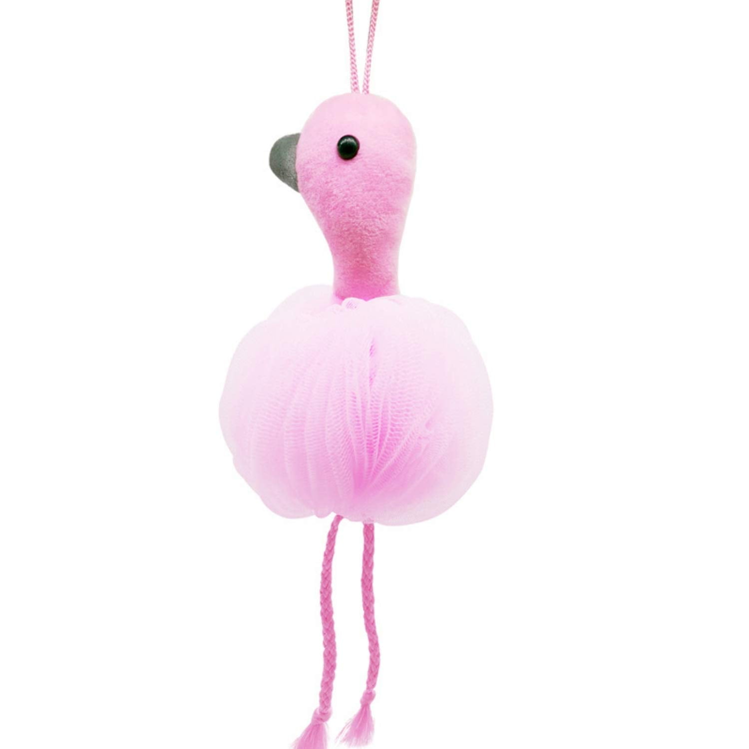 Loofah Lord Large 12 Inch Pink Plush Flamingo Bath and Shower Full