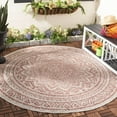 thumbnail image 3 of SAFAVIEH Courtyard Josiah Geometric Indoor/Outdoor Area Rug, Light Beige/Terracotta, 8' x 10', 3 of 11