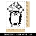 thumbnail image 2 of Hedgehog Five Golden Rings 12 Days of Christmas Rectangle Rubber Stamp Stamping Scrapbooking Crafting - Small 1.7in, 2 of 7