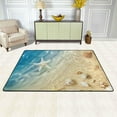 thumbnail image 2 of Dreamtimes Starfish Seashell Summer Area Rug, 36"x24" Light Sea Sandy Beach Non-Slip Washable Indoor Door Mat, Absorbent Floor Mat for Bedroom Kitchen Entryway Bathroom, 2 of 7