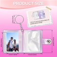 thumbnail image 3 of 2 Pack 2 Inch Mini Photo Albums, Keychain with 20 Pockets, Card Holder, for Storing Photos, Mini Photo Album, Gift Idea (2 Colors), 3 of 5