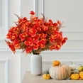 thumbnail image 5 of Kumdkd 1pcs Artificial Fall Flowers - Realistic Persian Maple Leaf Branch Halloween Thanksgiving Decorations, Multicolor Plastic, 13.8", 5 of 6