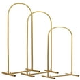 thumbnail image 1 of Arch Backdrop Stand, 6FT, 5FT, 4FT Set of 3 Golden Metal Arch Backdrop Stand, Flower Stand Arch Frame for Wedding Ceremony Baby Shower Birthday Party Balloon Arch Decoration, 1 of 8