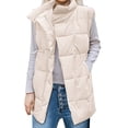 thumbnail image 1 of Gilet d'Hiver pour Femmes Léger Sans Manches Veste Rembourrée Chaude pour Temps Froid, 1 of 8