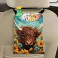 thumbnail image 5 of Yuyamidu Highland Cow Car Trash Bag Accessory Sunflower Automobile Garbage Bags Daisy Car Storage Bags Foldable Small Car Garbage Bags for Van Truck SUV, 5 of 7