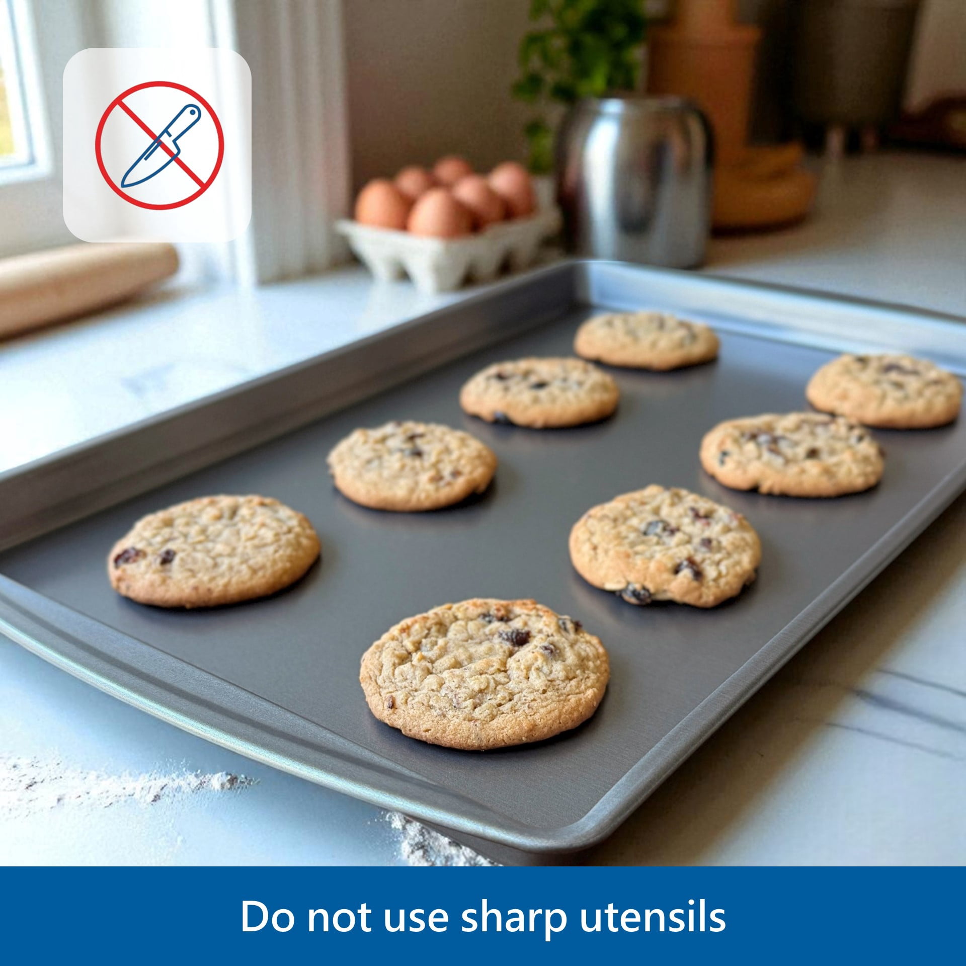 Mainstays 11.2 in x 17.2 in Nonstick Cookie & Baking Sheet