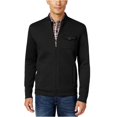 thumbnail image 1 of Tasso Elba suéter de punto con cremallera completa para hombre, negro, grande Tasso Elba Tejer, 1 of 2