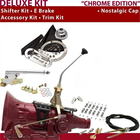American Shifter TH350 Shifter Kit 10 in. E Brake Cable Clamp Clevis Trim Kit for D803C
