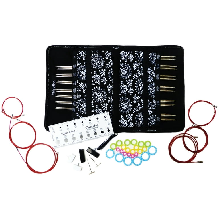 ChiaoGoo Twist Red Lace Interchangeable Knitting Needle 5 Tip Set-Complete 