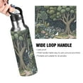 thumbnail image 4 of Yayeee 33oz Insulated Water Bottle Double Wall Stainless Steel with Flip Straw Lid, Green Forest Scene, 4 of 7